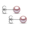 Thumbnail Image 2 of Yoko London Pink Freshwater Cultured Pearl Stud Earrings 18K White Gold