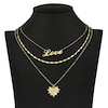 Thumbnail Image 5 of Love, Mirror & Heart Chain Necklace Set 14K Yellow Gold