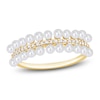 Thumbnail Image 0 of Freshwater Cultured Pearl Seed Ring 1/10 ct tw Round 14K Yellow Gold