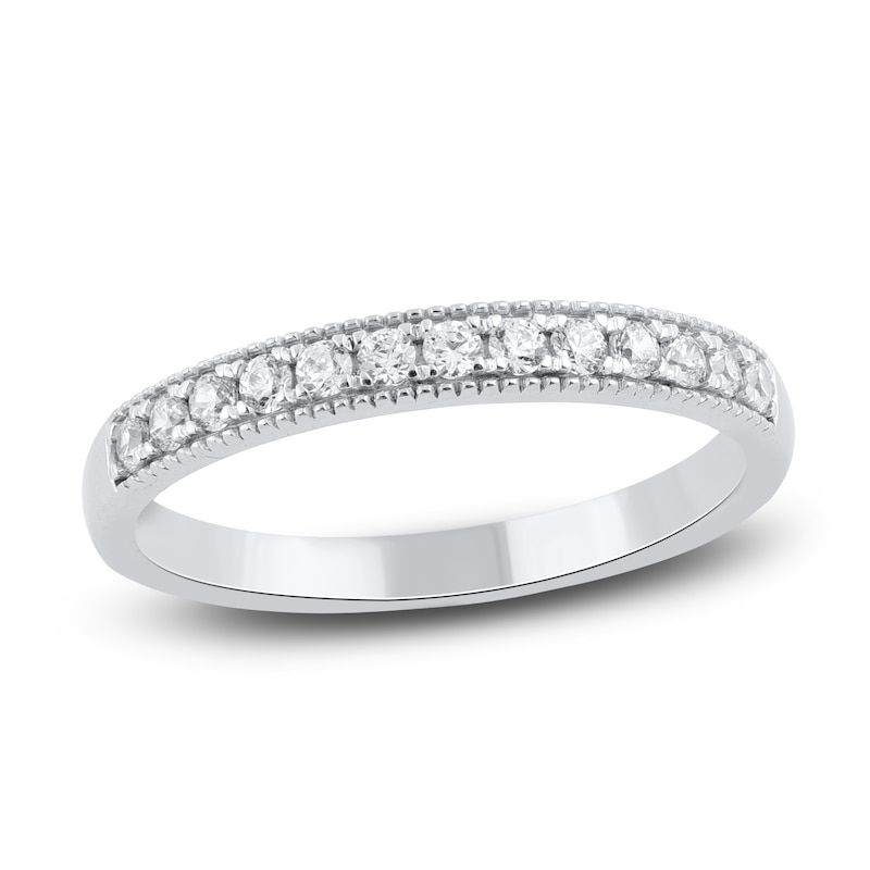 Main Image 3 of Baguette & Round-Cut Double Halo Bridal Set 1 ct tw 14K White Gold