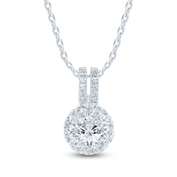Pnina Tornai Diamond Pendant Necklace 1/2 ct tw Round 14K White Gold
