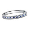 Thumbnail Image 1 of Kirk Kara Natural Sapphire & Diamond Wedding Band 1/10 ct tw 14K White Gold