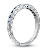 Thumbnail Image 2 of Kirk Kara Natural Sapphire & Diamond Wedding Band 1/10 ct tw 14K White Gold