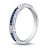 Thumbnail Image 2 of Kirk Kara Natural Blue Sapphire & Diamond Accent Wedding Band 18K White Gold