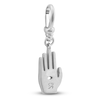 Thumbnail Image 2 of Charm'd by Lulu Frost 10K White Gold White Sapphire Palm of Peace Charm