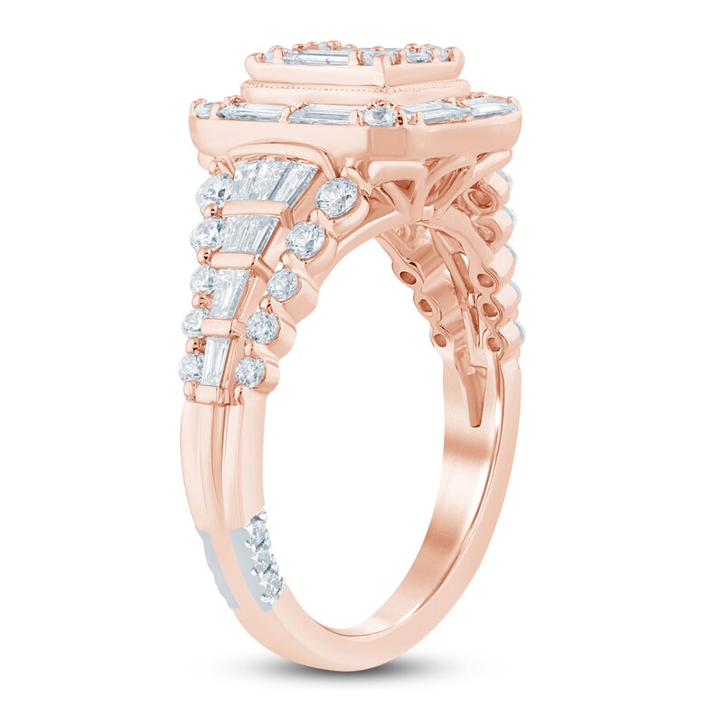 Main Image 2 of Pnina Tornai Baguette & Round-Cut Multi-Diamond Engagement Ring 1-3/8 ct tw 14K Rose Gold