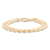 Thumbnail Image 1 of Italia D'Oro Hollow Heart Link Bracelet 8.9mm 14K Yellow Gold 7.5"
