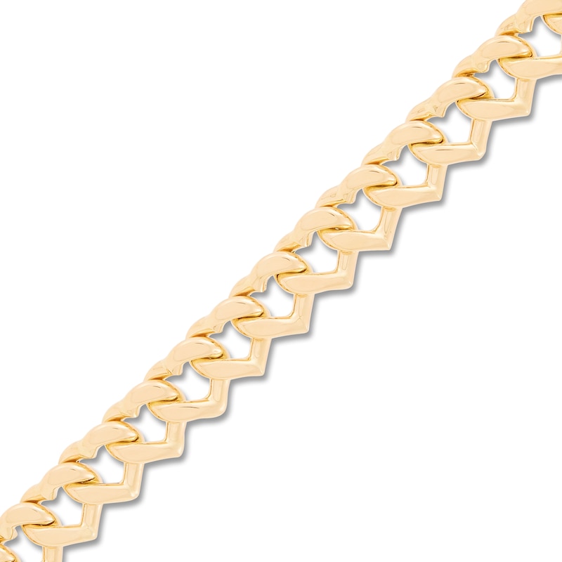 Main Image 3 of Italia D'Oro Hollow Heart Link Bracelet 8.9mm 14K Yellow Gold 7.5"