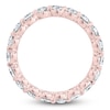 Thumbnail Image 2 of Certified Oval-Cut Diamond Eternity Band 3 - 4 ct tw 14K Rose Gold