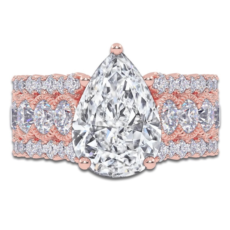 Main Image 3 of Pear-Shaped Created By Jared Studio Lab-Grown Diamond Engagement Ring 3-3/4 ct tw 14K Rose Gold