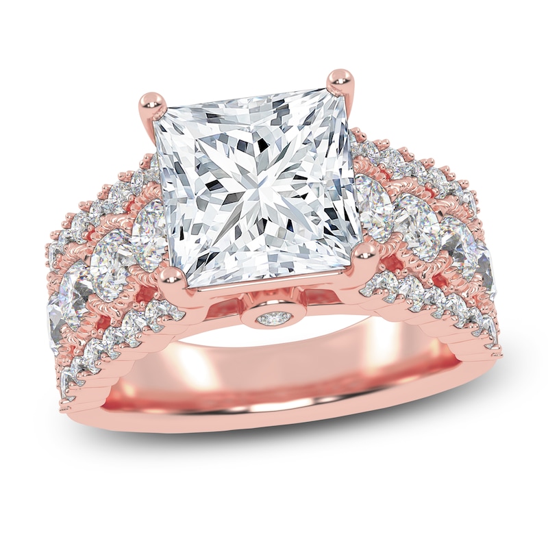Main Image 1 of Princess-Cut Created By Jared Studio Lab-Grown Diamond Engagement Ring 4-3/4 ct tw 14K Rose Gold