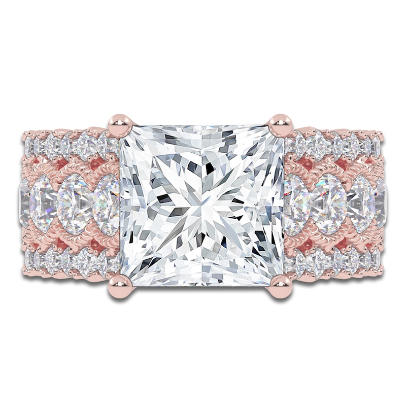 Main Image 3 of Princess-Cut Created By Jared Studio Lab-Grown Diamond Engagement Ring 4-3/4 ct tw 14K Rose Gold