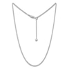 Thumbnail Image 1 of Adjustable Wheat Chain Necklace 1.1mm Solid Sterling Silver 20"