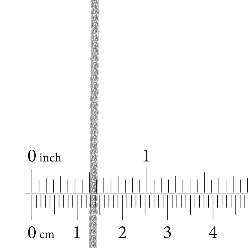 Main Image 3 of Adjustable Wheat Chain Necklace 1.1mm Solid Sterling Silver 20"