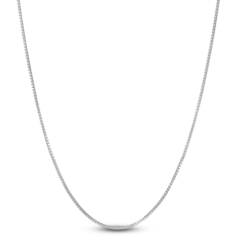 Main Image 4 of Box Chain Necklace 1.3mm Solid Sterling Silver 18"