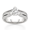 Thumbnail Image 1 of J'Lure Lab-Grown Diamond Trillion Curved Brilliant-Cut Engagement Ring 1-3/8 ct tw 18K White Gold