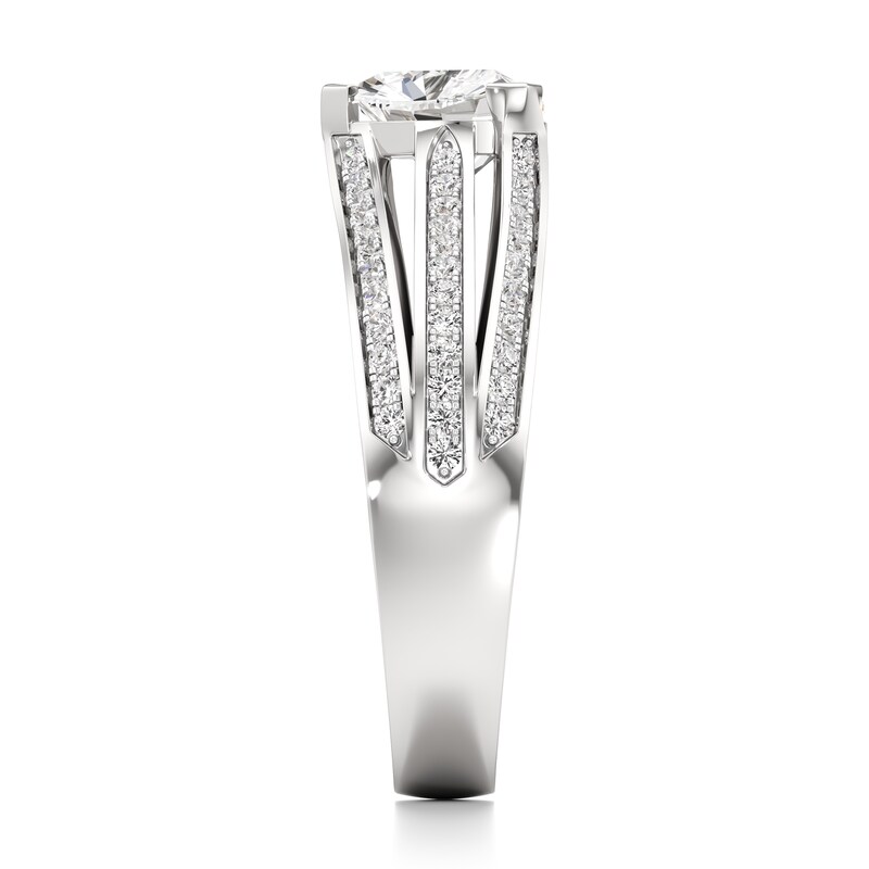 Main Image 3 of J'Lure Lab-Grown Diamond Trillion Curved Brilliant-Cut Engagement Ring 1-3/8 ct tw 18K White Gold
