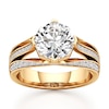 Thumbnail Image 1 of J'Lure Lab-Grown Diamond Octagon Brilliant-Cut Engagement Ring 3-1/2 ct tw 18K Yellow Gold