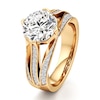 Thumbnail Image 4 of J'Lure Lab-Grown Diamond Octagon Brilliant-Cut Engagement Ring 3-1/2 ct tw 18K Yellow Gold