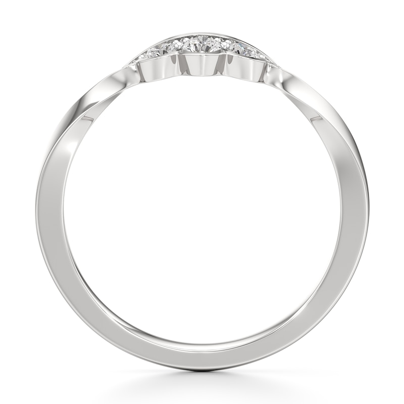 Main Image 2 of J'Lure Lab-Grown Diamond Scalloped Wedding Band 1/5 ct tw 18K White Gold