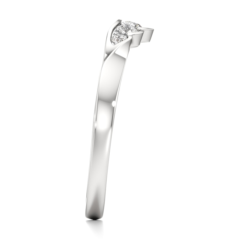 Main Image 3 of J'Lure Lab-Grown Diamond Scalloped Wedding Band 1/5 ct tw 18K White Gold