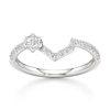 Thumbnail Image 1 of J'Lure Hexagon Brilliant-Cut Lab-Grown Diamond Contour Wedding Band 3/8 ct tw 18K White Gold