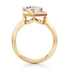 Thumbnail Image 2 of J'Lure Hexagon Brilliant-Cut Lab-Grown Diamond Half-Halo Engagement Ring 3 ct tw 18K Yellow Gold