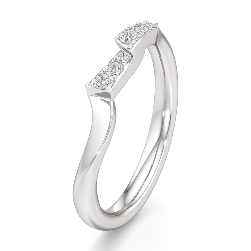 Main Image 4 of J'Lure Lab-Grown Diamond Wedding Band 1/6 ct tw 18K White Gold