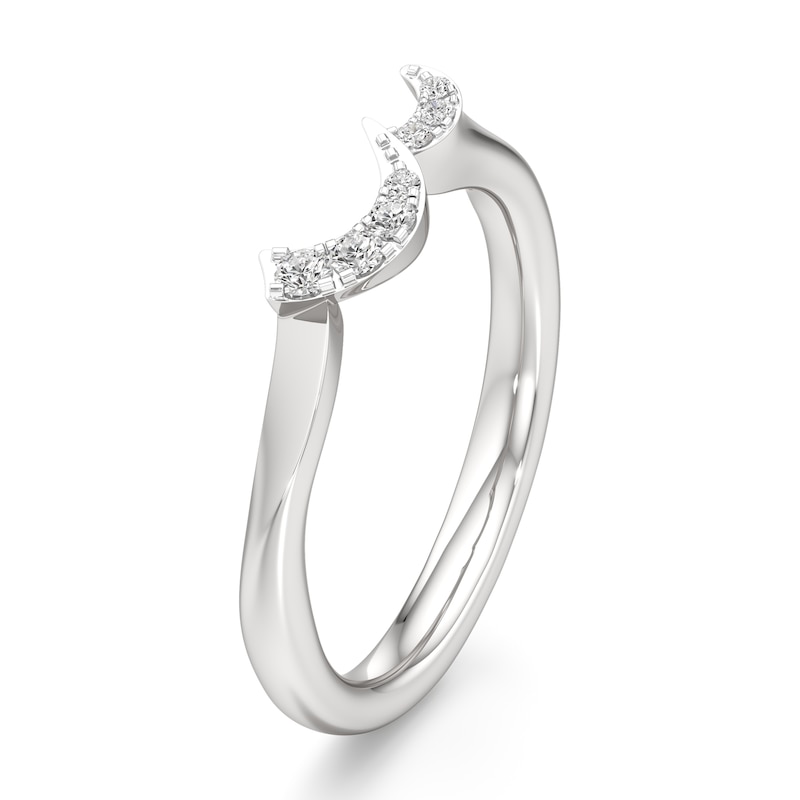 Main Image 4 of J'Lure Lab-Grown Diamond Wedding Band 1/10 ct tw 18K White Gold