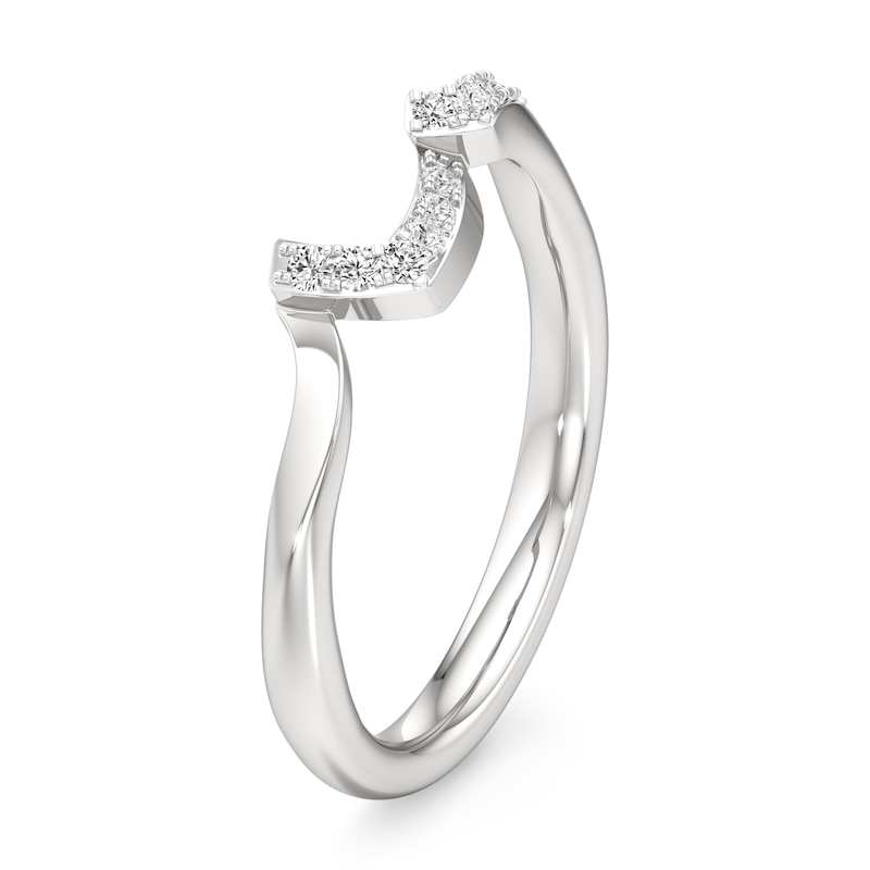 Main Image 4 of J'Lure Lab-Grown Diamond Wedding Band 1/10 ct tw 18K White Gold