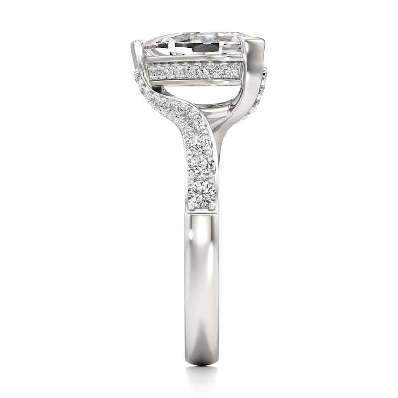 Main Image 3 of J'Lure Pear Step-Cut Lab-Grown Diamond Bypass Engagement Ring 2-1/2 ct tw 18K White Gold