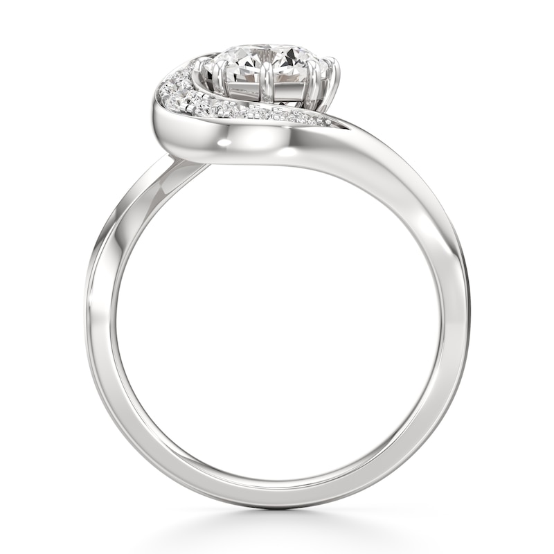 Main Image 2 of J'Lure Octagon Brilliant-Cut Lab-Grown Diamond Engagement Ring 1 ct tw 18K White Gold