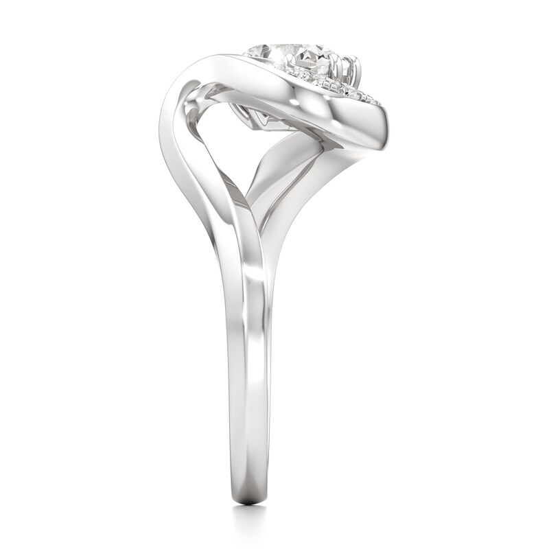 Main Image 3 of J'Lure Octagon Brilliant-Cut Lab-Grown Diamond Engagement Ring 1 ct tw 18K White Gold