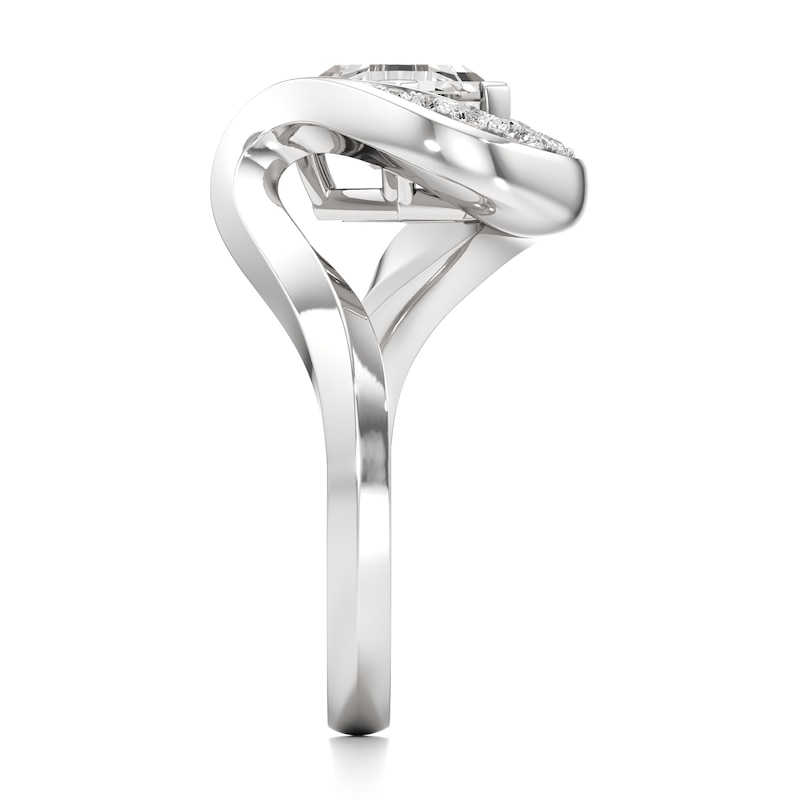 Main Image 3 of J'Lure Hexagon Step-Cut Lab-Grown Diamond Engagement Ring 2 ct tw 18K White Gold