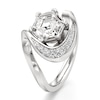 Thumbnail Image 4 of J'Lure Hexagon Step-Cut Lab-Grown Diamond Engagement Ring 2 ct tw 18K White Gold