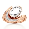 Thumbnail Image 1 of J'Lure Oval Portrait-Cut Lab-Grown Diamond Engagement Ring 2 ct tw 18K Rose Gold