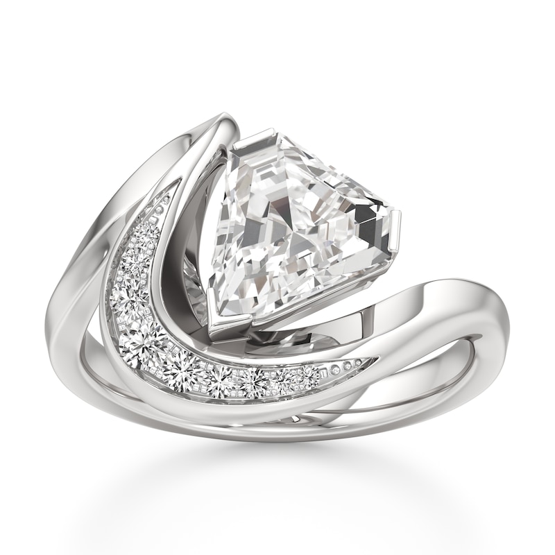 Main Image 1 of J'Lure Shield Step-Cut Lab-Grown Diamond Engagement Ring 2 ct tw 18K White Gold