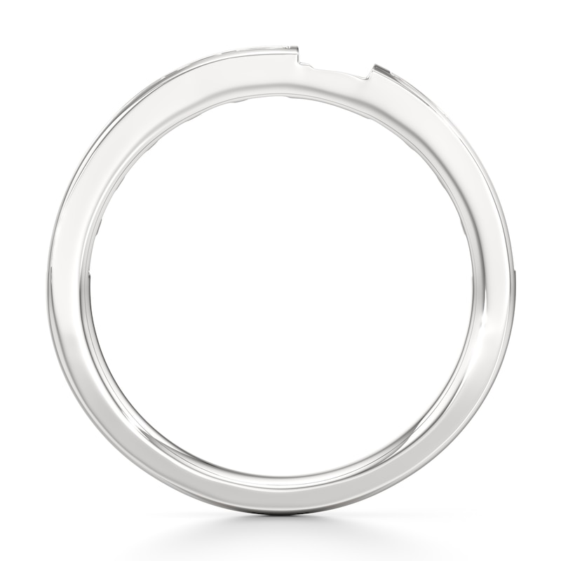 Main Image 2 of J'Lure Baguette-Cut Lab-Grown Diamond Contour Wedding Band 3/8 ct tw 18K White Gold
