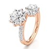 Thumbnail Image 4 of J'Lure Octagon Brilliant-Cut Two-Stone Lab-Grown Diamond Engagement Ring 3-1/3 ct tw 18K Rose Gold