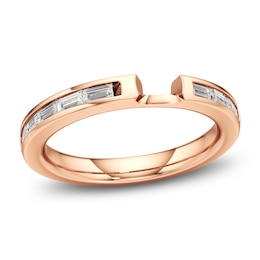 J'Lure Baguette-Cut Lab-Grown Diamond Contour Wedding Band 3/8 ct tw 18K Rose Gold