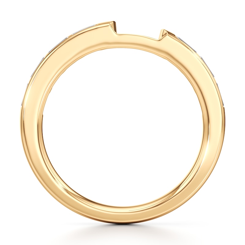Main Image 2 of J'Lure Baguette-Cut Lab-Grown Diamond Contour Wedding Band 1/3 ct tw 18K Yellow Gold