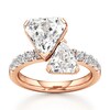 Thumbnail Image 1 of J'Lure Shield Step-Cut Two-Stone Lab-Grown Diamond Engagement Ring 4-5/8 ct tw 18K Rose Gold