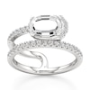 Thumbnail Image 1 of J'Lure Oval Portrait-Cut Lab-Grown Diamond Spiral Engagement Ring 1-1/3 ct tw 18K White Gold