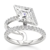 Thumbnail Image 1 of J'Lure Lozenge Step-Cut Lab-Created Diamond Spiral Engagement Ring 2-5/8 ct tw 18K White Gold