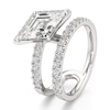 Thumbnail Image 4 of J'Lure Lozenge Step-Cut Lab-Created Diamond Spiral Engagement Ring 2-5/8 ct tw 18K White Gold