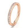 Thumbnail Image 4 of J'Lure Baguette & Round-Cut Lab-Grown Diamond Wedding Band 1/3 ct tw 18K Rose Gold
