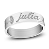 Thumbnail Image 1 of Birth Flower & Name Ring 10K White Gold