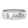 Thumbnail Image 3 of Birth Flower & Name Ring 10K White Gold