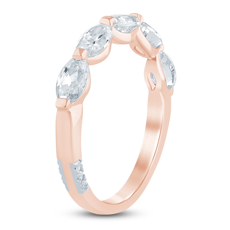 Main Image 2 of Pnina Tornai Oval-Cut Lab-Grown Diamond Five-Stone Anniversary Ring 1-1/2 ct tw 14K Rose Gold