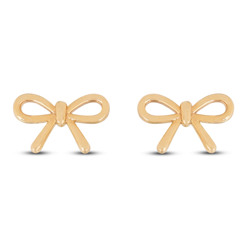 Main Image 1 of Children's Bow Stud Earrings 10K Yellow Gold